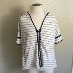 Madewell Embroidered Hooded Poncho M/L